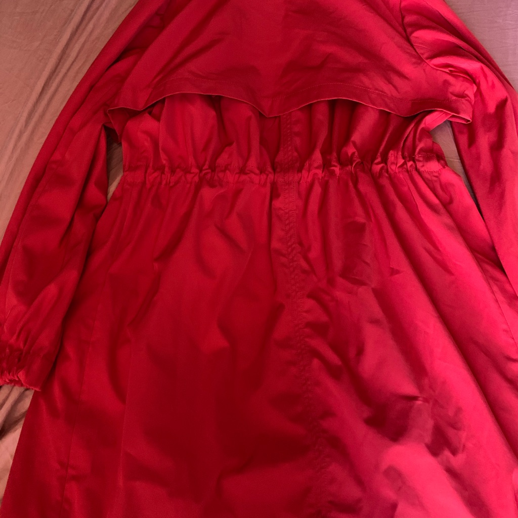 Water Repellent Long Rain Jacket Size M